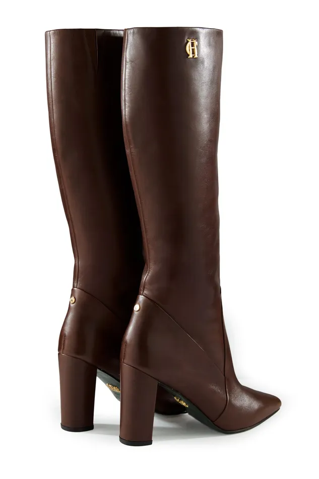 Holland Cooper Kensington Knee Boot Chocolate Women Boots Holland Cooper Kensington Knee Boot Chocolate Women Boots
