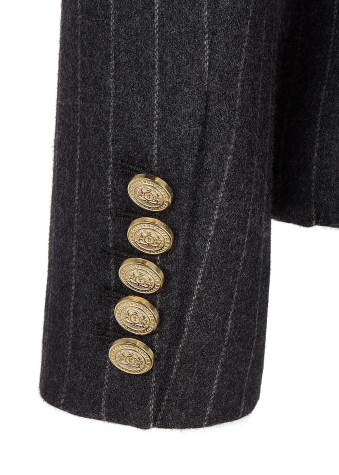 Holland Cooper Knightsbridge Blazer Charcoal Pinstripe Women Blazers
