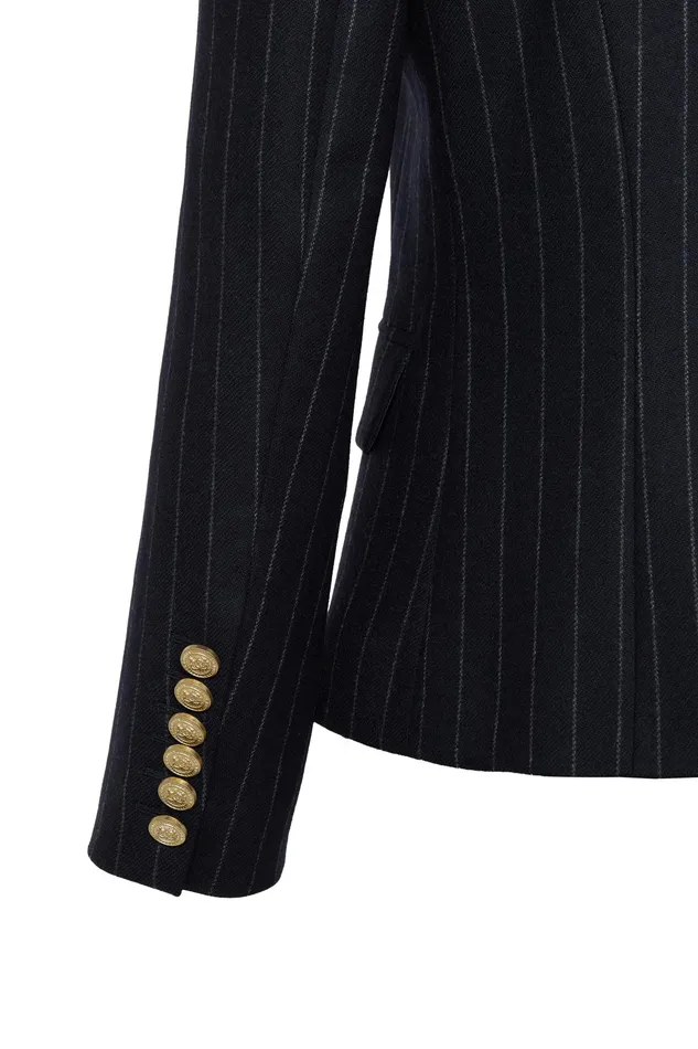 Holland Cooper Knightsbridge Blazer Navy Chalk Pinstripe Women Tailoring