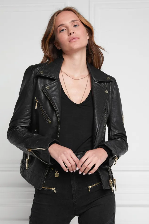 Holland Cooper Leather Biker Jacket Women Jackets Holland Cooper Leather Biker Jacket Women Jackets