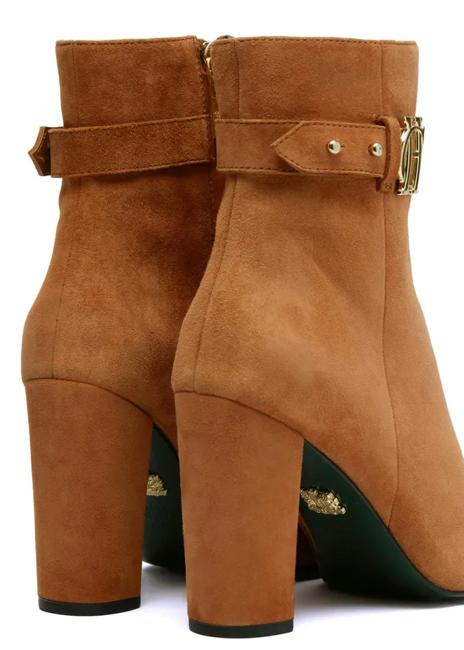 Holland Cooper Mayfair Suede Ankle Boot Tan Women Boots Holland Cooper Mayfair Suede Ankle Boot Tan Women Boots