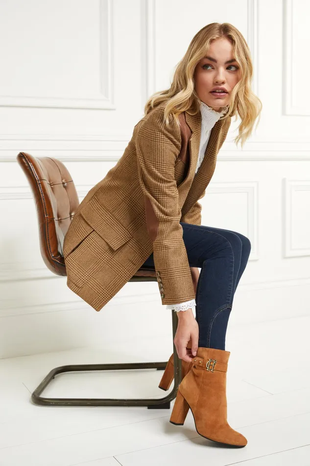 Holland Cooper Mayfair Suede Ankle Boot Tan Women Boots Holland Cooper Mayfair Suede Ankle Boot Tan Women Boots