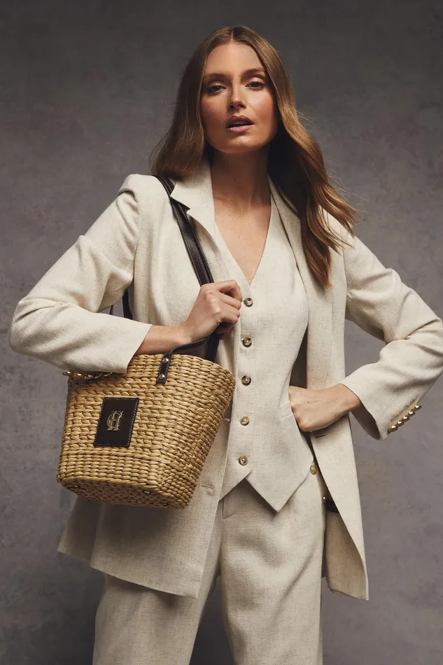 Holland Cooper Mini Paloma Straw Tote Women Tote Bags Holland Cooper Mini Paloma Straw Tote Women Tote Bags