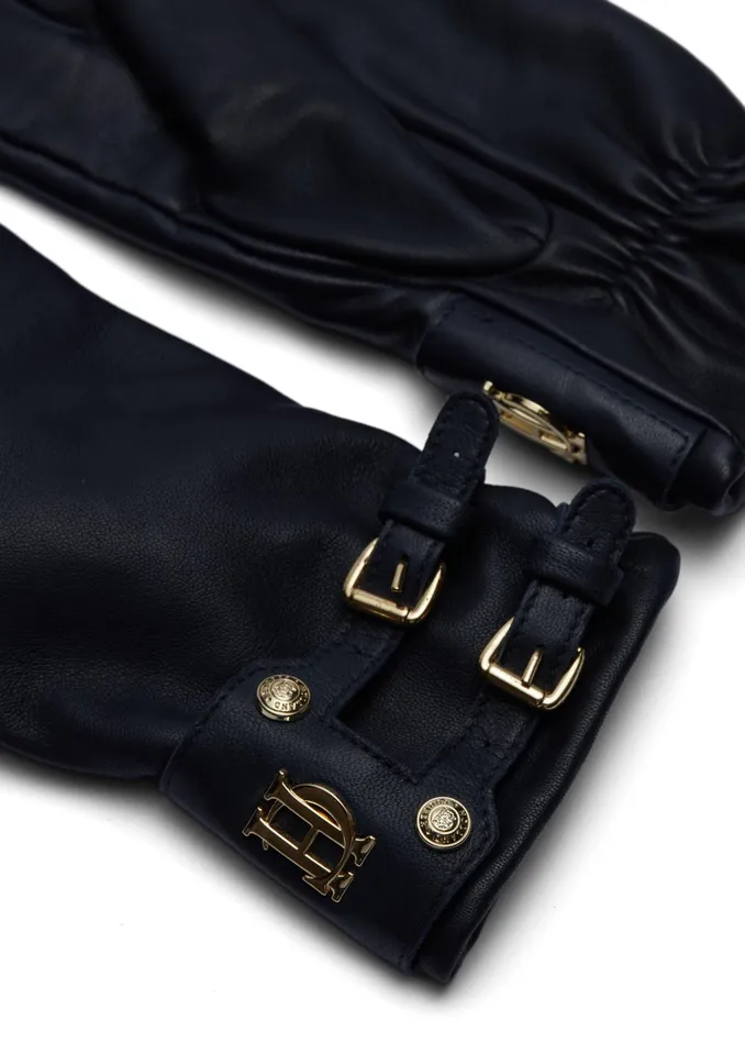 Holland Cooper Monogram Leather Gloves Ink Navy Women Gloves Holland Cooper Monogram Leather Gloves Ink Navy Women Gloves