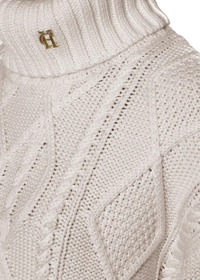 Holland Cooper Noveli Cable Knit Taupe Women Knitwear Holland Cooper Noveli Cable Knit Taupe Women Knitwear