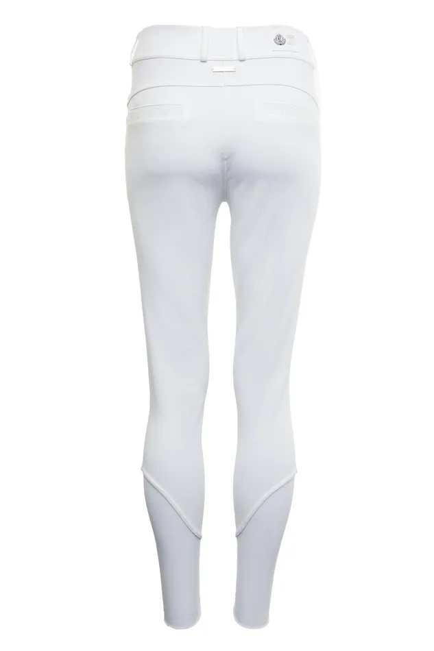 Holland Cooper Premium Competition Mid Rise Breeches White Women Breeches Holland Cooper Premium Competition Mid Rise Breeches White Women Breeches
