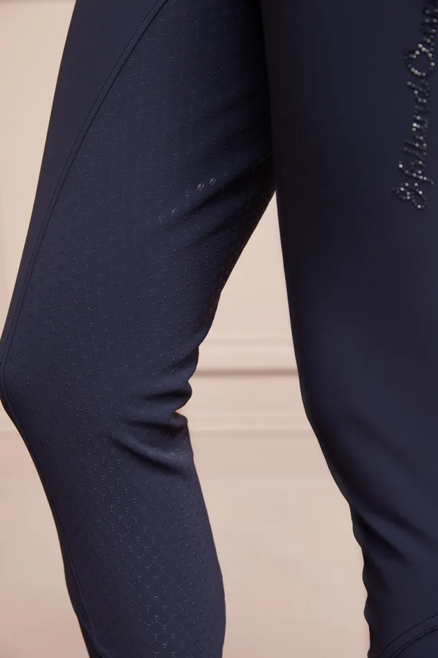 Holland Cooper Premium Mid Rise Breeches Yale Blue Women Breeches Holland Cooper Premium Mid Rise Breeches Yale Blue Women Breeches