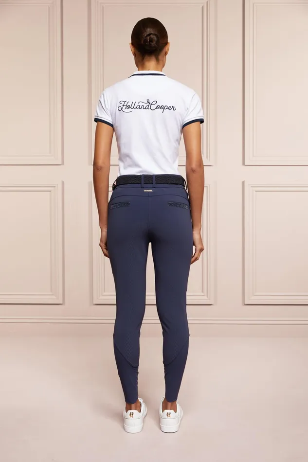 Holland Cooper Premium Mid Rise Breeches Yale Blue Women Breeches Holland Cooper Premium Mid Rise Breeches Yale Blue Women Breeches