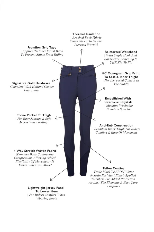 Holland Cooper Premium Mid Rise Breeches Yale Blue Women Breeches Holland Cooper Premium Mid Rise Breeches Yale Blue Women Breeches