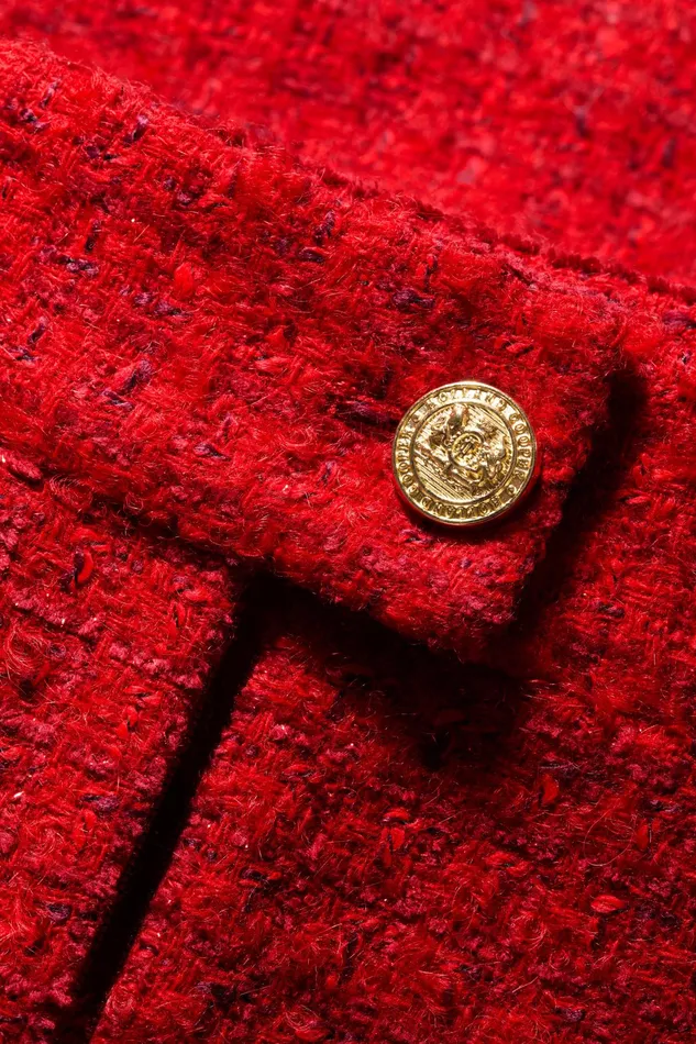 Holland Cooper Regency Skirt Red Boucle Women Tailoring Holland Cooper Regency Skirt Red Boucle Women Tailoring