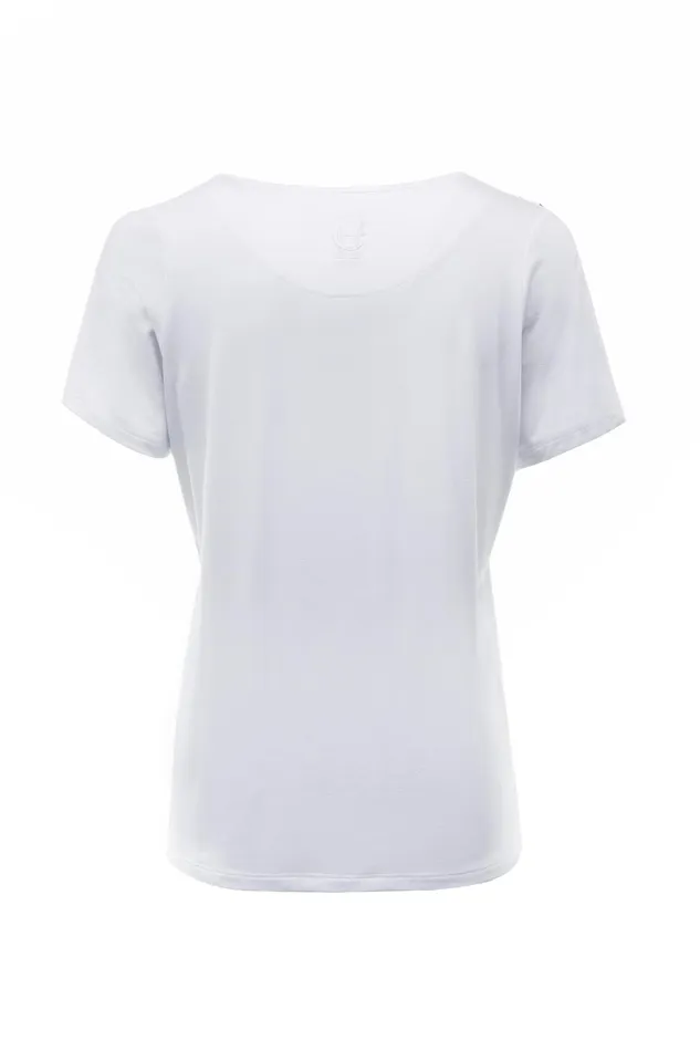 Holland Cooper Relax Fit VNeck Tee White Women Tees Holland Cooper Relax Fit VNeck Tee White Women Tees