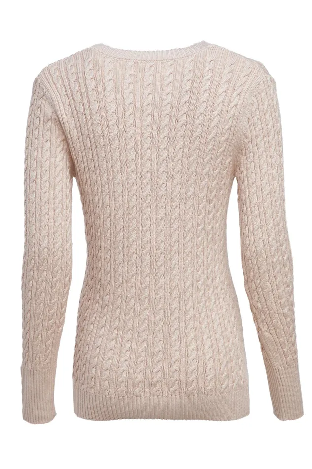 Holland Cooper Seattle VNeck Knit Oatmeal Women Knitwear Holland Cooper Seattle VNeck Knit Oatmeal Women Knitwear