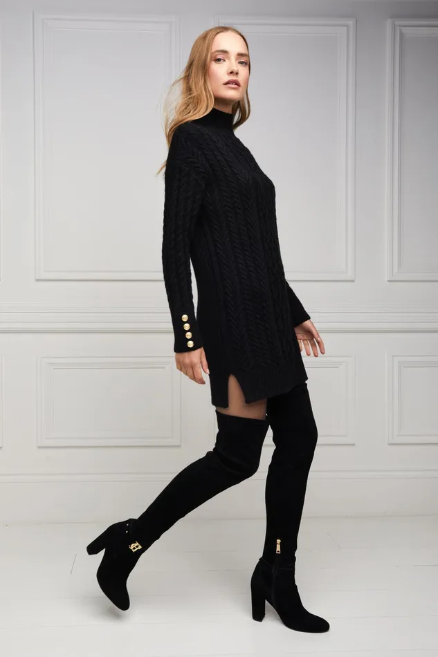 Holland Cooper Sloane Over The Knee Boot Black Women Boots Holland Cooper Sloane Over The Knee Boot Black Women Boots