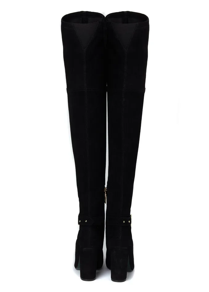 Holland Cooper Sloane Over The Knee Boot Black Women Boots Holland Cooper Sloane Over The Knee Boot Black Women Boots