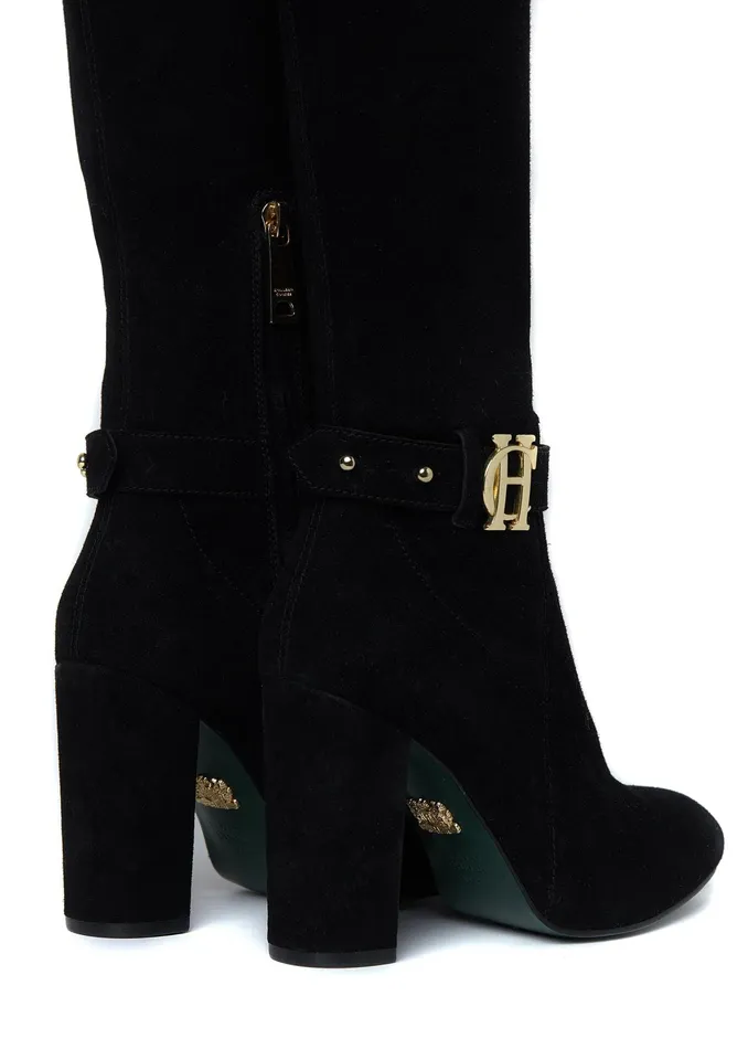 Holland Cooper Sloane Over The Knee Boot Black Women Boots Holland Cooper Sloane Over The Knee Boot Black Women Boots