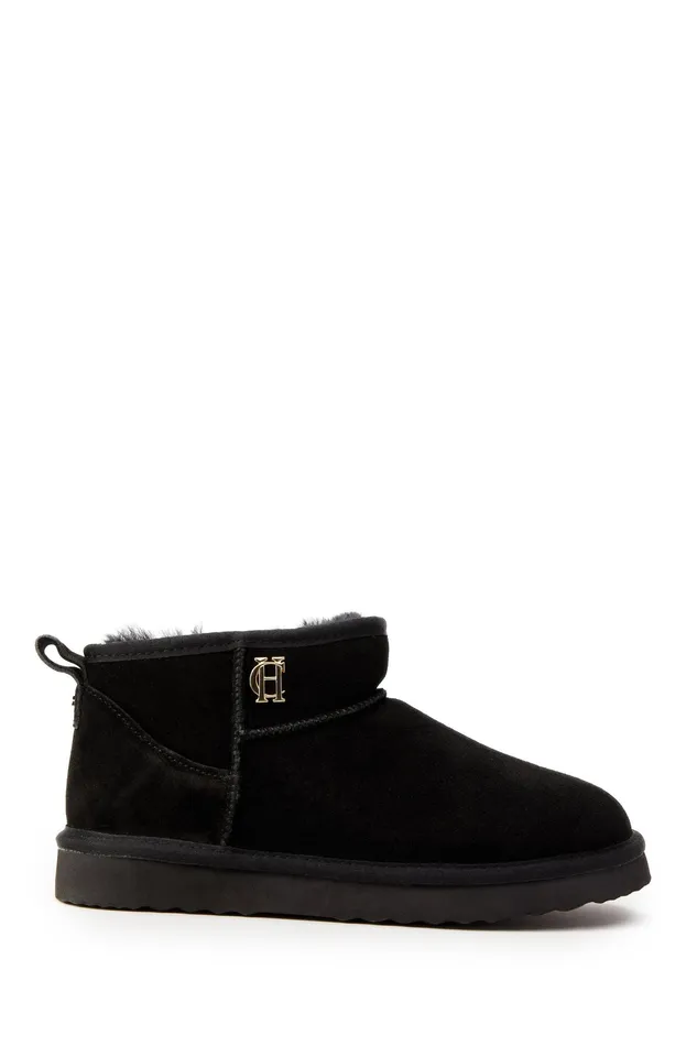 Holland Cooper Ultra Mini Shearling Boot Black Women Shearling