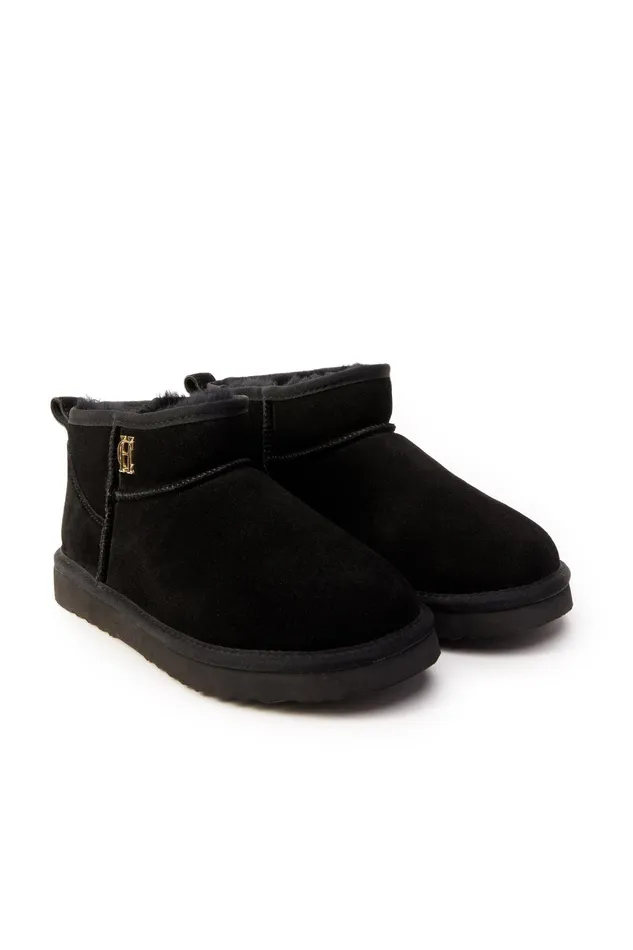 Holland Cooper Ultra Mini Shearling Boot Black Women Shearling Holland Cooper Ultra Mini Shearling Boot Black Women Shearling