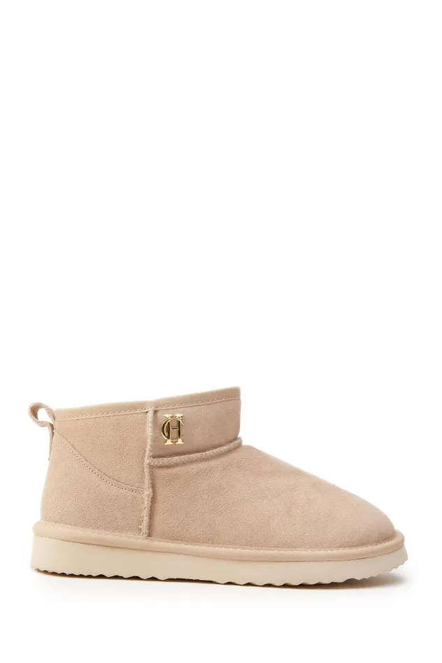 Holland Cooper Ultra Mini Shearling Boot Oyster Women Shearling