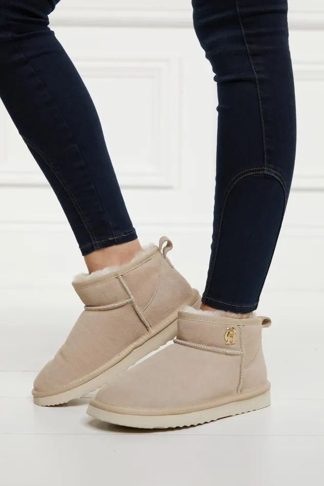 Holland Cooper Ultra Mini Shearling Boot Oyster Women Shearling Holland Cooper Ultra Mini Shearling Boot Oyster Women Shearling