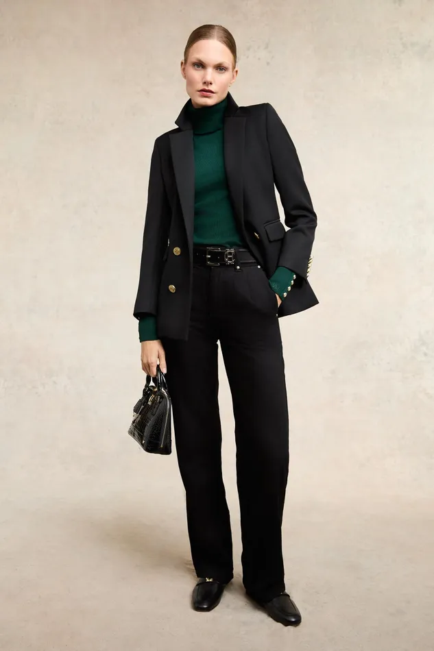 Holland Cooper Victoria Cashmere Roll Neck Emerald Women Knitwear Holland Cooper Victoria Cashmere Roll Neck Emerald Women Knitwear