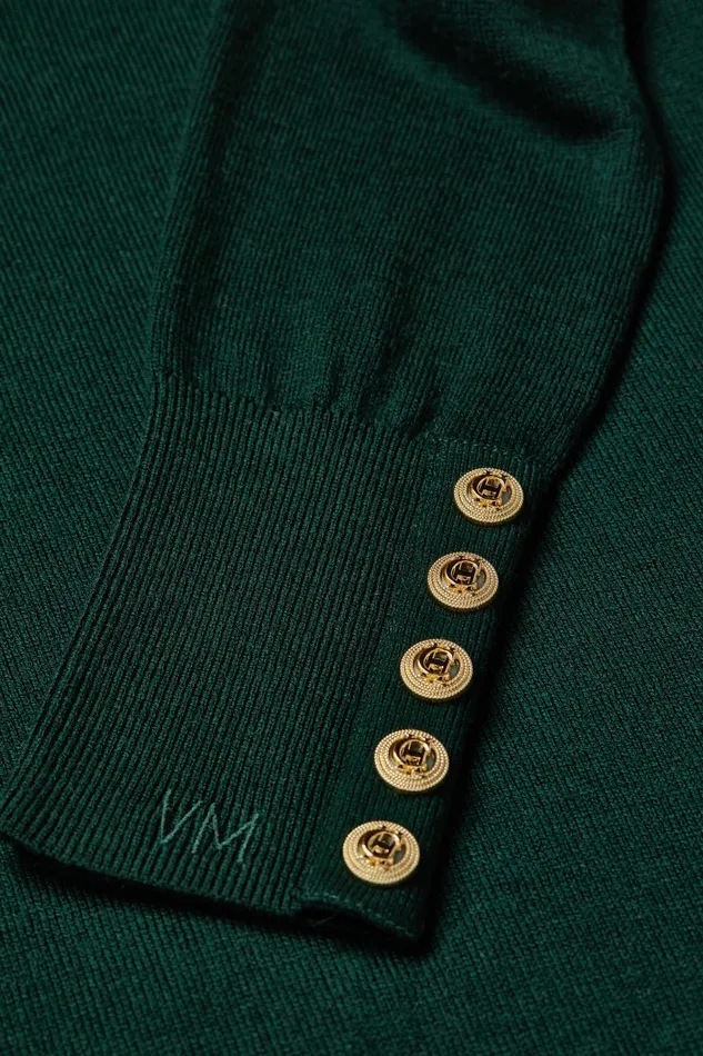 Holland Cooper Victoria Cashmere Roll Neck Emerald Women Knitwear Holland Cooper Victoria Cashmere Roll Neck Emerald Women Knitwear