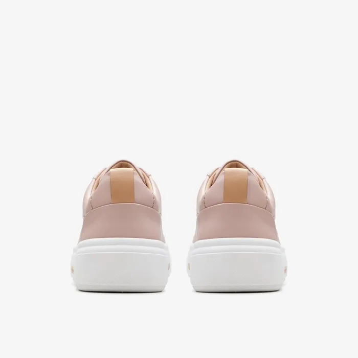 Hollyhock Walk Rose Leather Women Clarks Sneakers
