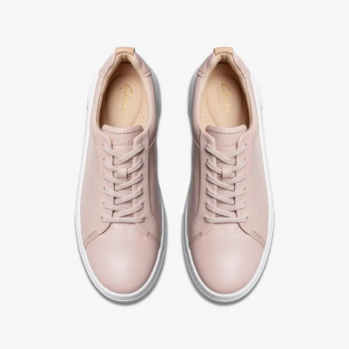 Hollyhock Walk Rose Leather Women Clarks Sneakers