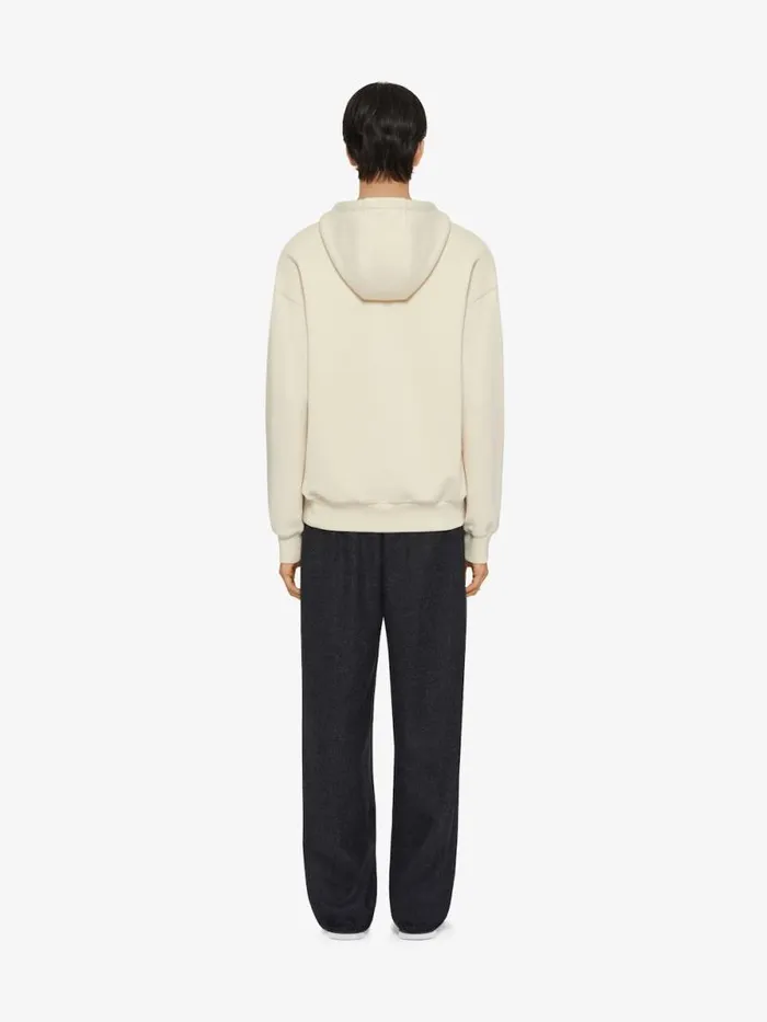 Hoodie In Fleece With Baroque Embroidery Clay Men Givenchy Sweatshirts and Hoodies