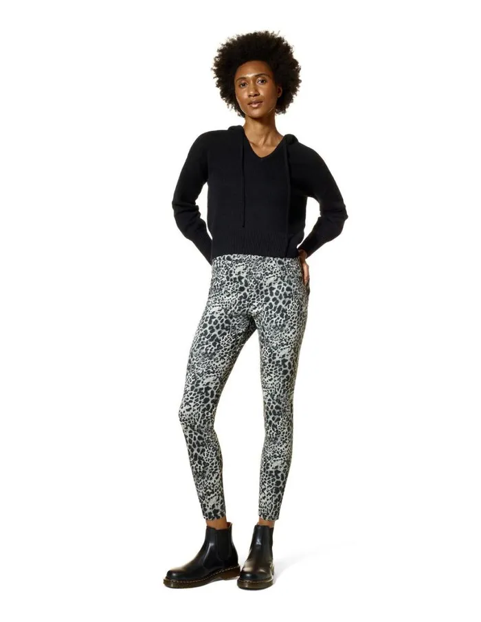 Hue Baby Leopard Denim Legging Grey Women Denim