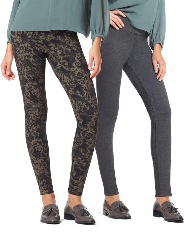 Hue Brocade Reset Reversible Ponte Leggings Brocade Women Ponte