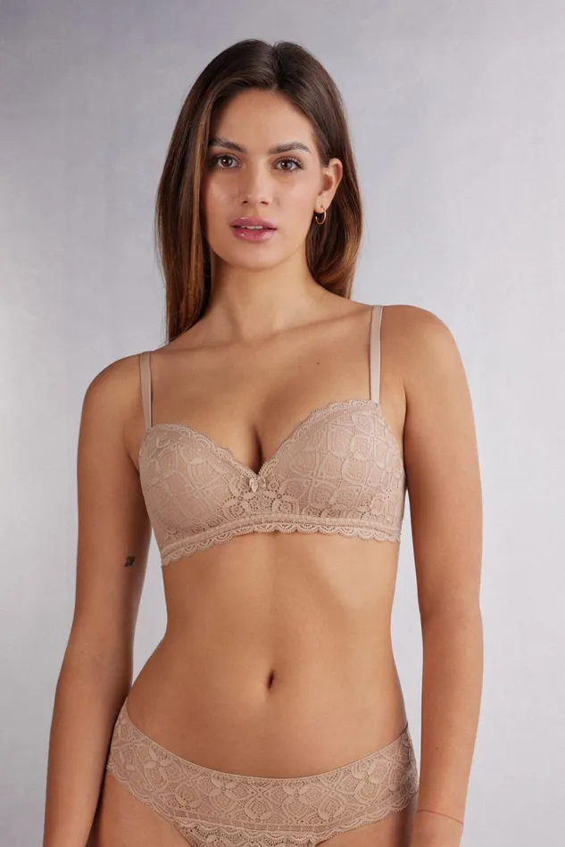 Intimissimi Balconette Women Claudia Balconette Bra In Lace Natural 044 8211 Honey Soft Beige Intimissimi Balconette Women Claudia Balconette Bra In Lace Natural 044 8211 Honey Soft Beige
