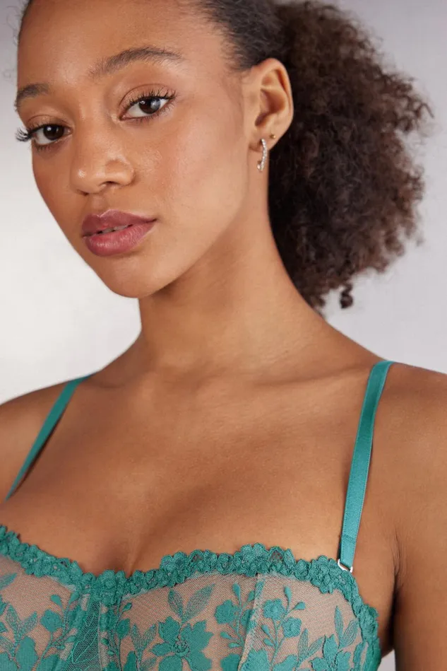 Intimissimi Balconette Women In Full Bloom Balconette Bandeau Bra Blue 654j 8211 Lagoon Blue