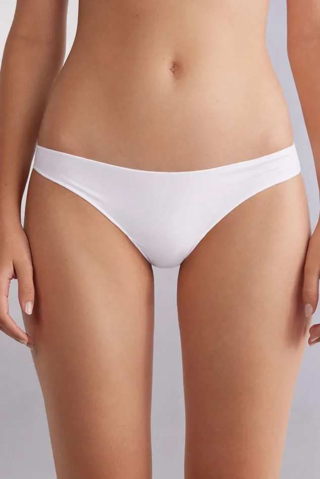 Intimissimi Bikini Panties Women Low Rise Cotton Panties White 001 8211 White