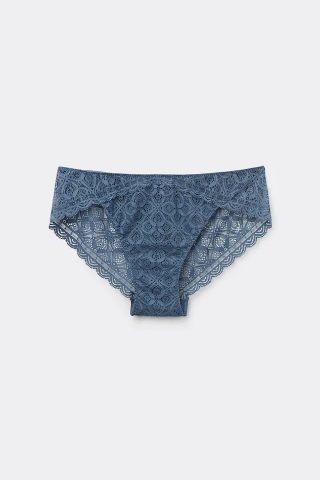 Intimissimi Bikini Panties Women Low Rise Lace Panties Blue 658j 8211 Lapis Blue