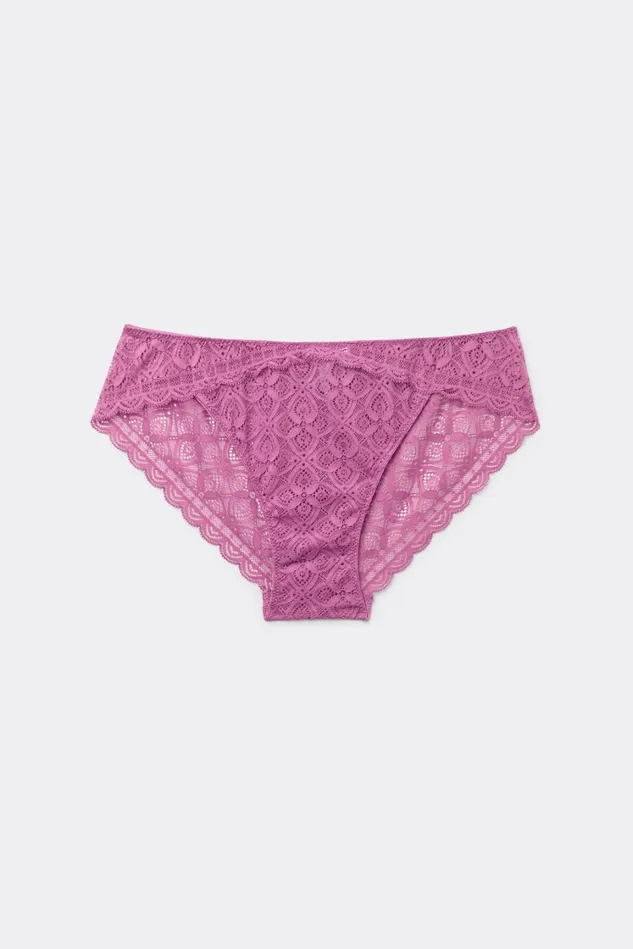 Intimissimi Bikini Panties Women Low Rise Lace Panties Pink 343j 8211 Bright Violet