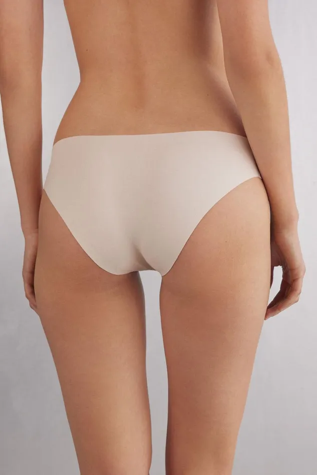 Intimissimi Bikini Panties Women Seamless Cotton Panties Natural 2280 8211 Avorio Crema