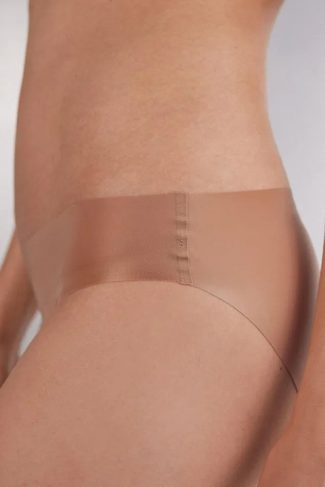 Intimissimi Bikini Panties Women Seamless Microfiber Panties Natural 417i 8211 Marrone Cappuccino