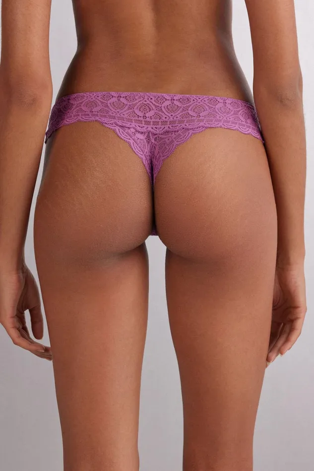 Intimissimi Brazilian Cut Women Lace Brazilian Pink 343j 8211 Bright Violet