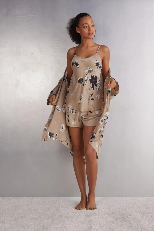 Intimissimi Camisoles Tank Tops Women Autumn Blossom Viscose Satin Top Floral 664j 8211 Stampa Autumn Blossom
