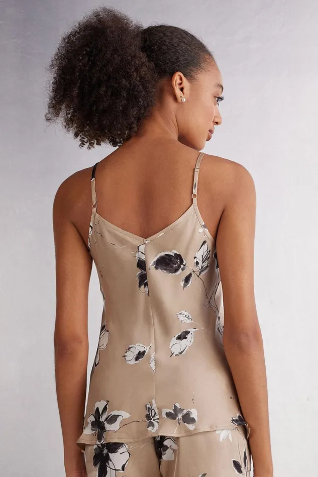 Intimissimi Camisoles Tank Tops Women Autumn Blossom Viscose Satin Top Floral 664j 8211 Stampa Autumn Blossom