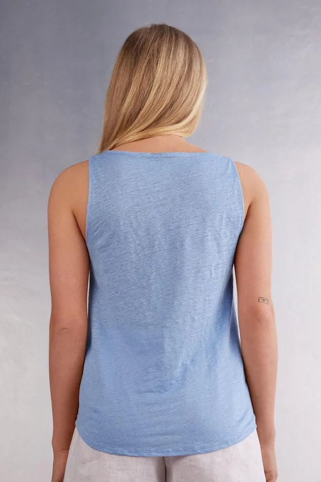 Intimissimi Camisoles Tank Tops Women Linen Tank Top 550j 8211 Dreamy Blue