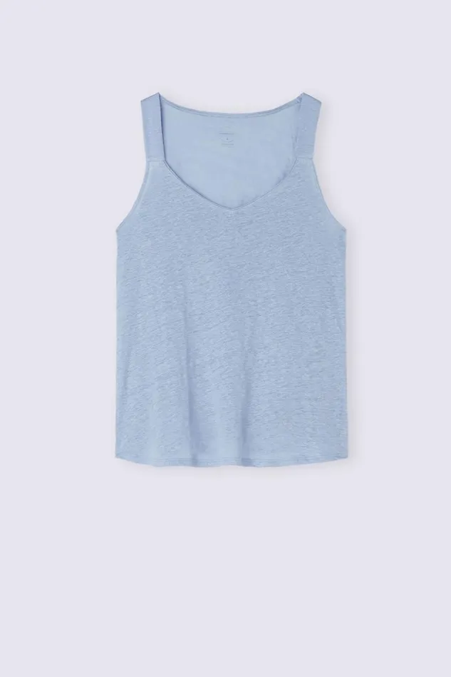 Intimissimi Camisoles Tank Tops Women Linen Tank Top 550j 8211 Dreamy Blue
