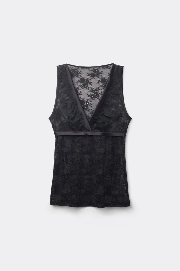 Intimissimi Camisoles Tank Tops Women Satin Meets Lace Tank Top In Lace Black 019 8211 Black