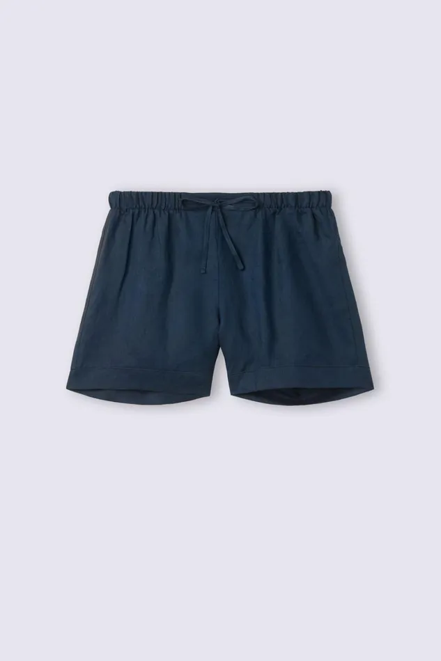Intimissimi Leggings Pants Women Linen Cloth Shorts Blue 243j 8211 Sailor Blue