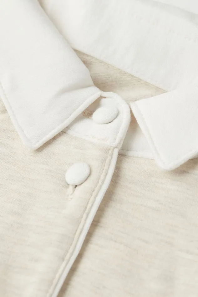 Intimissimi Long Pajamas Women Baby Its Cold Outside Modal And Wool Button Up Shirt Natural 460j 8211 Naturale Melange