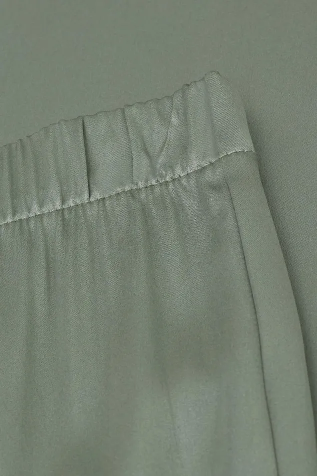 Intimissimi Long Pajamas Women Full Length Silk Pants 657j 8211 Fade Green