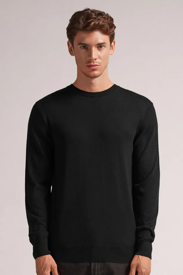 Intimissimi Long Sleeve Tops Men Long Sleeve Crewneck Top Black 019 8211 Black Intimissimi Long Sleeve Tops Men Long Sleeve Crewneck Top Black 019 8211 Black
