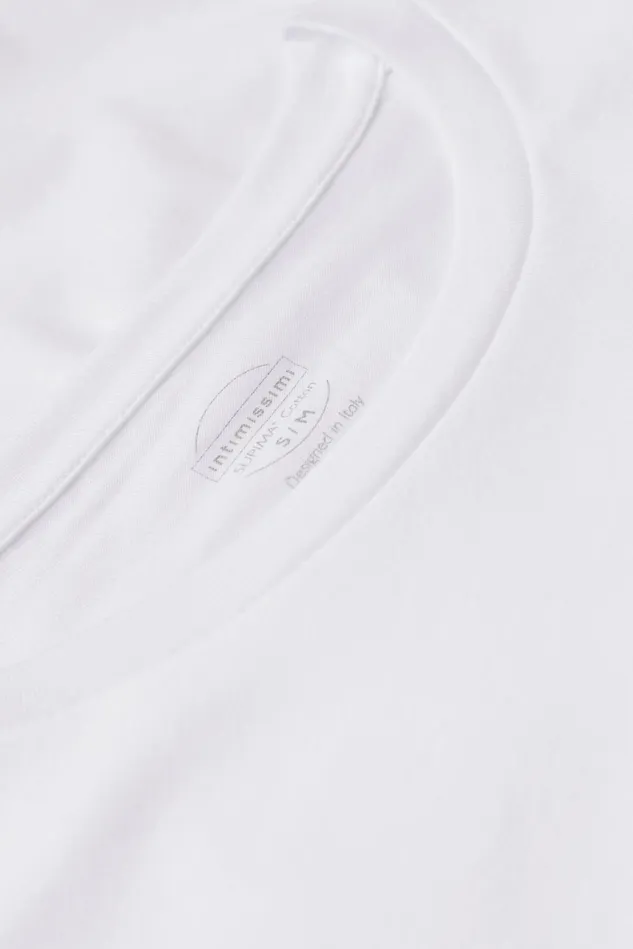 Intimissimi Long Sleeve Tops Women Superior Cotton Oversized Long Sleeve Top White 001 8211 White