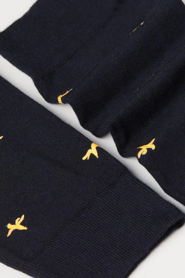 Intimissimi Long Socks Men Knee Socks In Patterned Cotton Blue 525j 8211 Blu Scuro Stampa Banane