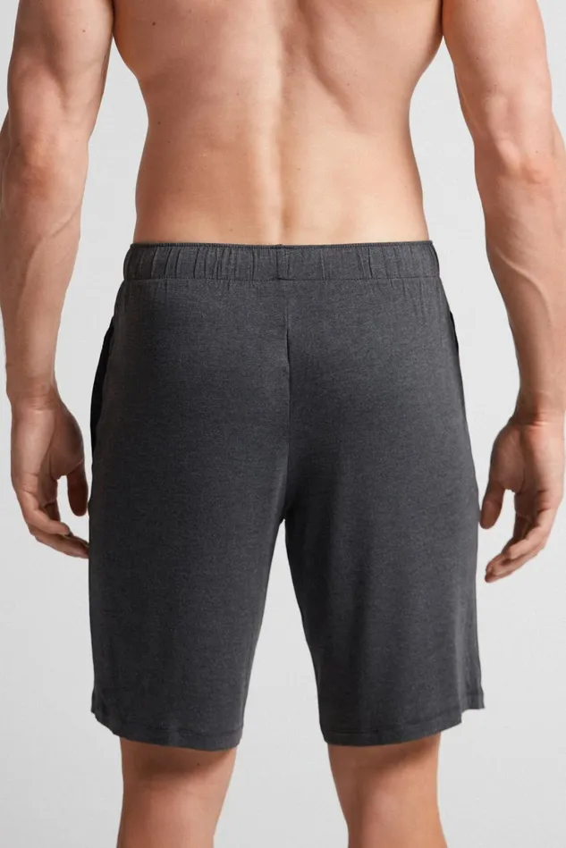 Intimissimi Pants Men Silk And Modal Shorts Grey 040 8211 Dark Grey Blend